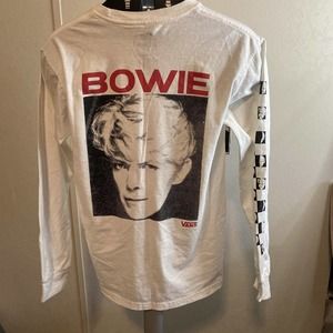 Boy's Youth Vans Off The Wall Custom Fit David Bowie Cotton Long Sleeve Shirt